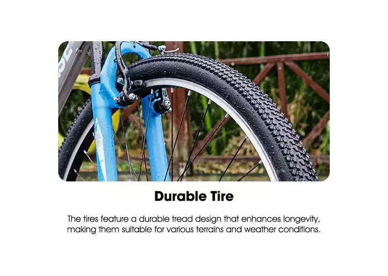 BAMCBASE Agave Mountain Bike, MTB per uomo e donna con 21 velocità, telaio in acciaio ad alta resistenza, freno a V, bicicletta hardtail per adulti