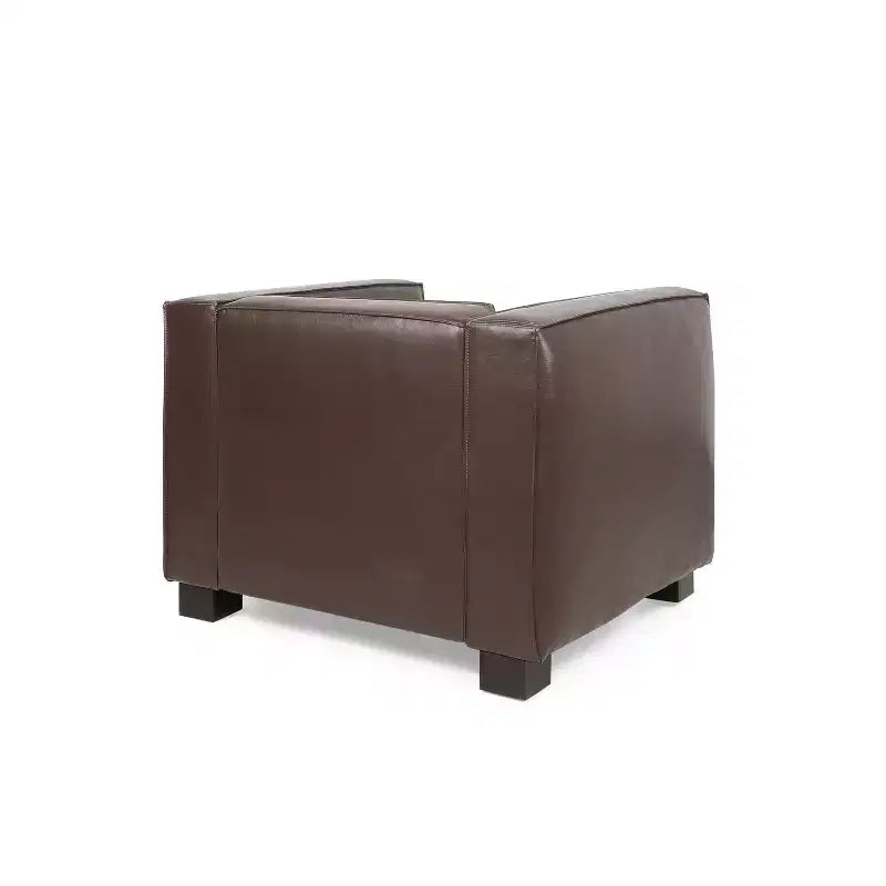 GDFStudio Minkler Contemporary Faux Leather Club Chair
