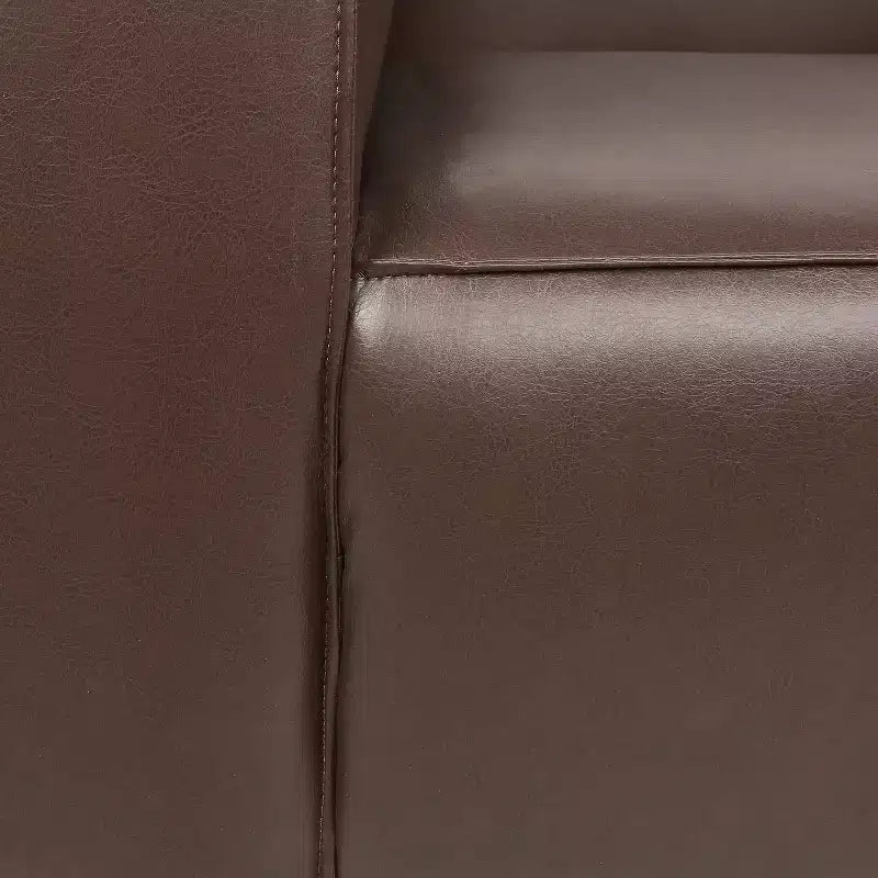 GDFStudio Minkler Contemporary Faux Leather Club Chair