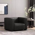 GDFStudio Minkler Contemporary Faux Leather Club Chair