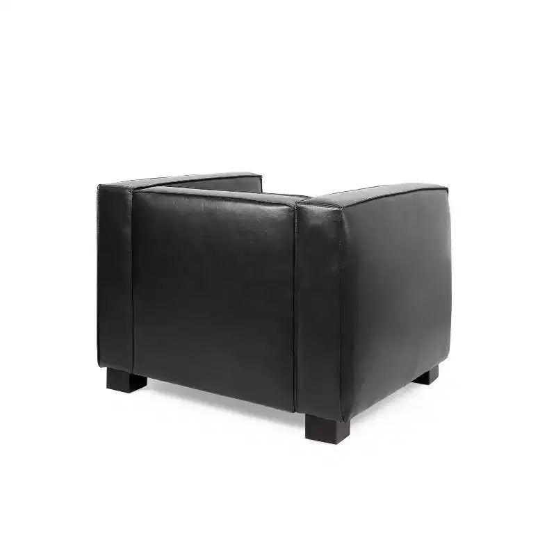 GDFStudio Minkler Contemporary Faux Leather Club Chair