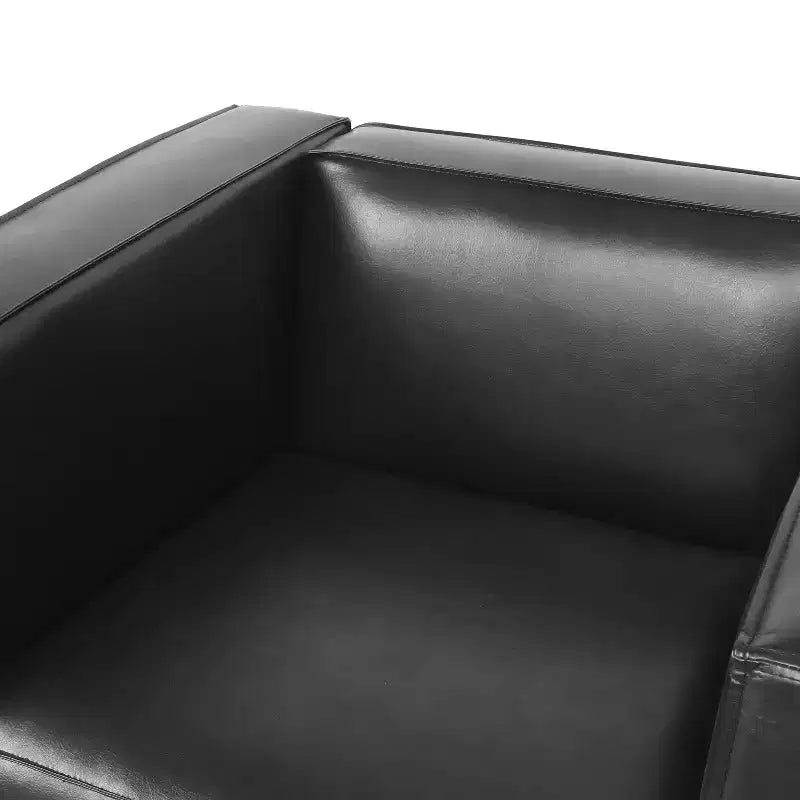 GDFStudio Minkler Contemporary Faux Leather Club Chair