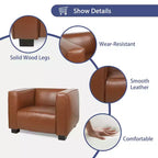 GDFStudio Minkler Contemporary Faux Leather Club Chair