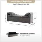 Rafael Storage Bench with Pillows Designed to Resemble Elephant Ears|ART OF LIVING DESIGNS
