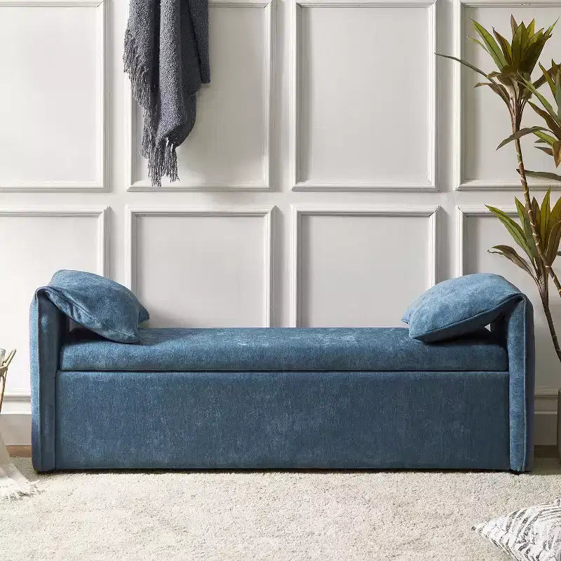 Rafael Storage Bench with Pillows Designed to Resemble Elephant Ears|ART OF LIVING DESIGNS