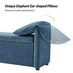 Rafael Storage Bench with Pillows Designed to Resemble Elephant Ears|ART OF LIVING DESIGNS