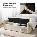Rafael Storage Bench with Pillows Designed to Resemble Elephant Ears|ART OF LIVING DESIGNS