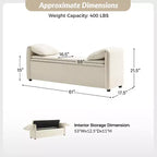 Rafael Storage Bench with Pillows Designed to Resemble Elephant Ears|ART OF LIVING DESIGNS