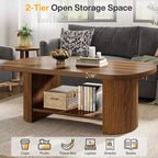 Lantine 2-Tier Oval Coffee Table