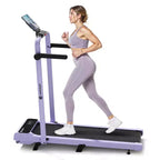 DeerRun A6 Plus 2026 New Slim 2-in-1 Folding Treadmill with 5% Incline, Bluetooth & Remote Control, 300lbs