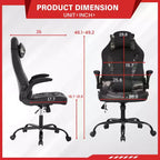FDW Gaming Chair Office Chair with Lumbar Support PU Leather Video Game Chairs for Adults