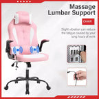 FDW Gaming Chair Office Chair with Lumbar Support PU Leather Video Game Chairs for Adults