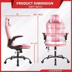 FDW Gaming Chair Office Chair with Lumbar Support PU Leather Video Game Chairs for Adults