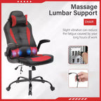 FDW Gaming Chair Office Chair with Lumbar Support PU Leather Video Game Chairs for Adults