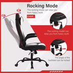 FDW Gaming Chair Office Chair with Lumbar Support PU Leather Video Game Chairs for Adults