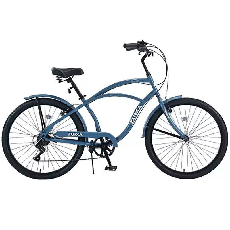 Bicicletta da crociera da 26 pollici, bici da crociera da spiaggia da uomo e da donna a 7 velocità in vari colori con freni a V anteriori e posteriori