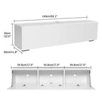 Hommpa 55 Wall Mounted Floating LED TV Stand for TVs Up to 63 with Hidden Storage
