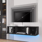 Hommpa 55 Wall Mounted Floating LED TV Stand for TVs Up to 63 with Hidden Storage