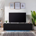 Hommpa 55 Wall Mounted Floating LED TV Stand for TVs Up to 63 with Hidden Storage