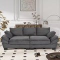 Divano Curvo Moderno, Divano con Schienale Imbottito con 2 Cuscini Decorativi, Divano in Velluto a Coste per Soggiorno, Camera da Letto, Appartamento