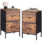 Nightstand Set of 2, 2 Drawer Dresser for Bedroom, End Table for Bedroom, College Dorm