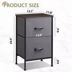 Comodini set da 2, cassettiera a 2 cassetti per camera da letto, tavolino da salotto per camera da letto, dormitorio universitario