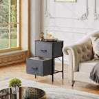 Comodini set da 2, cassettiera a 2 cassetti per camera da letto, tavolino da salotto per camera da letto, dormitorio universitario