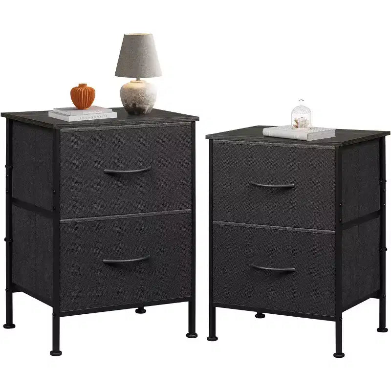 Comodini set da 2, cassettiera a 2 cassetti per camera da letto, tavolino da salotto per camera da letto, dormitorio universitario