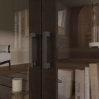 Famapy Sophisticated Deep Brown Accent Cabinet Storage Cabinet: Elegant Storage with Rich Wood Grain Finish