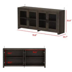 Famapy Sophisticated Deep Brown Accent Cabinet Storage Cabinet: Elegant Storage with Rich Wood Grain Finish