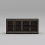 Famapy Sophisticated Deep Brown Accent Cabinet Storage Cabinet: Elegant Storage with Rich Wood Grain Finish