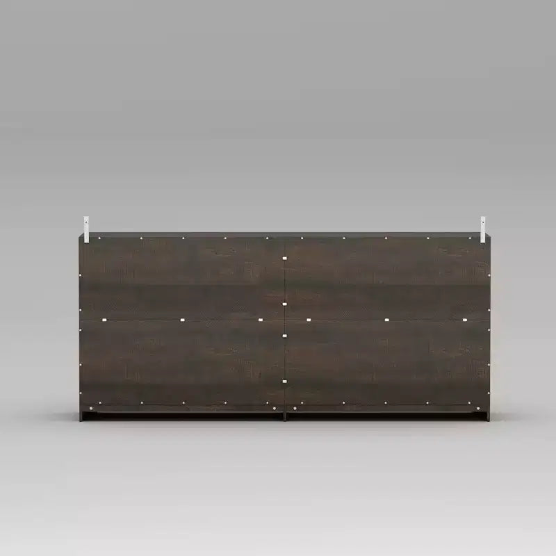 Famapy Sophisticated Deep Brown Accent Cabinet Storage Cabinet: Elegant Storage with Rich Wood Grain Finish