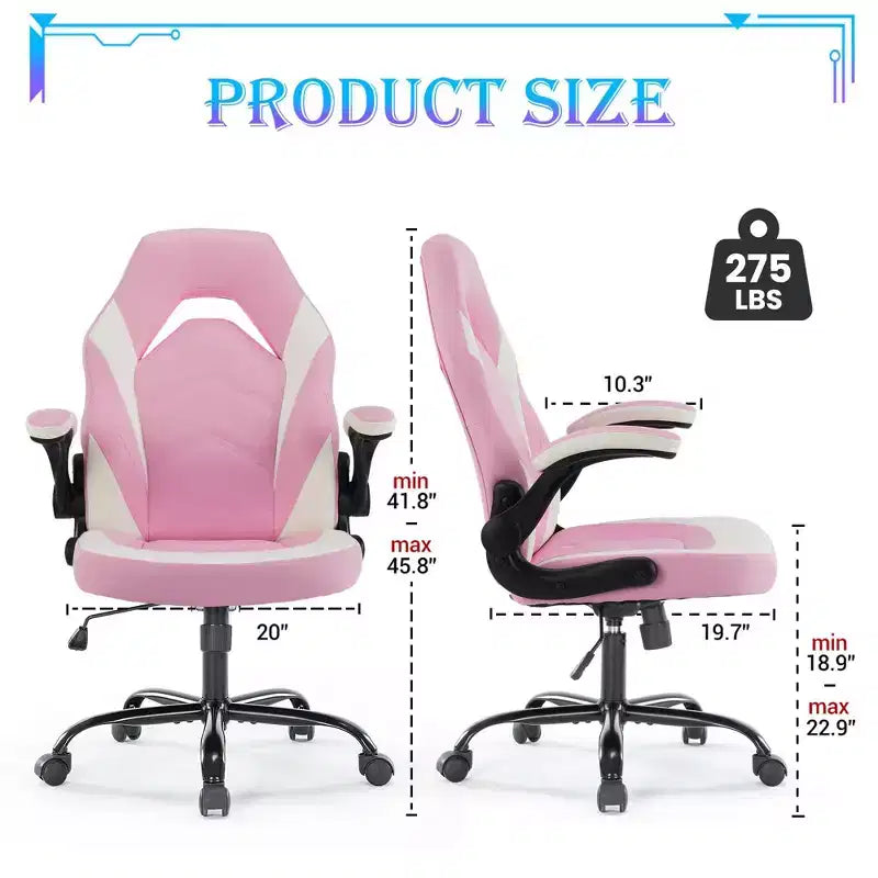 JIONJOY Ultimate Gaming Chair: Ergonomic, PU Leather, Executive Desk Chair with Flip-up Armrests