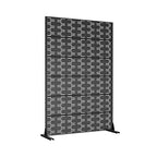 Brick 01 Paravento in Acciaio Galvanizzato Nero 183x120x40cm (Set da 6 Pezzi)