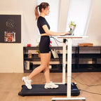 15.35*39.37 inches Run Belt Treadmills 2.5HP 2 in 1 LED Display 0.6-5MPH 350 LBS Weight Capacity