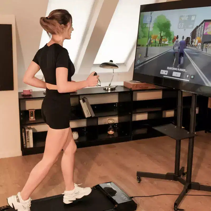 15.35*39.37 inches Run Belt Treadmills 2.5HP 2 in 1 LED Display 0.6-5MPH 350 LBS Weight Capacity