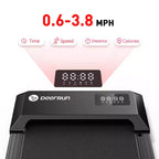 15.35*39.37 inches Run Belt Treadmills 2.5HP 2 in 1 LED Display 0.6-5MPH 350 LBS Weight Capacity