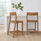 Plank+Beam 38 Sedie moderne da bar, set di 2 sedie da pranzo in legno massello per bar di casa, cucina, sedute contemporanee per sala da pranzo