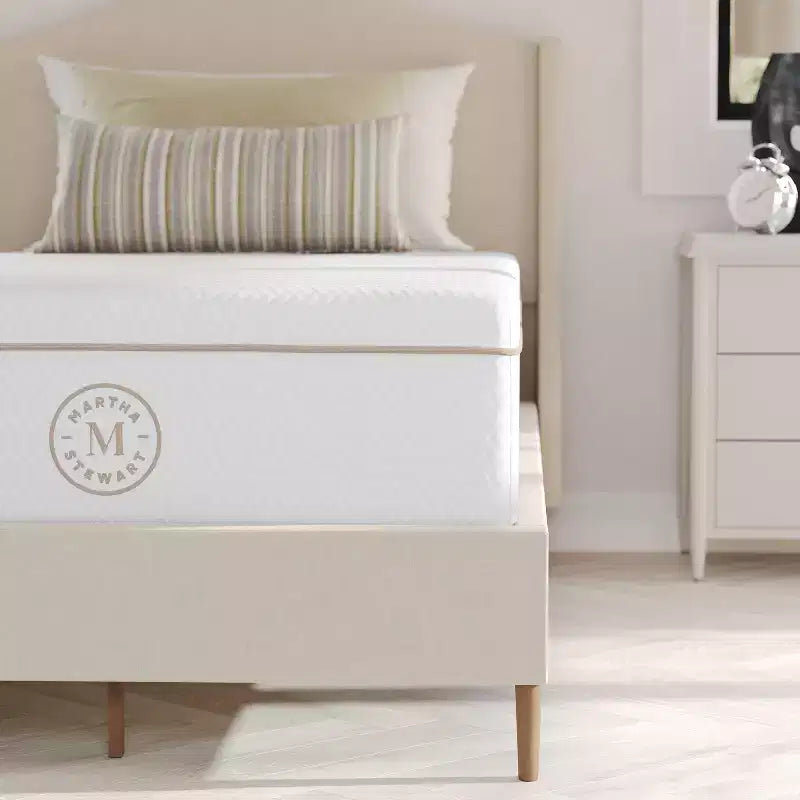 Materasso in Memory Foam Martha Stewart SleepComplete da 30 cm, a Media Morbidezza, con Gel Rinfrescante a Doppia Azione e Parte Superiore Trapuntata in Jacquard CoolWeave Morbida e Traspirante