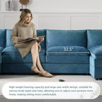 Whisen Modern Design 136 Chenille Modular Sectional Sofa with Double Cushions and Movable Ottomans