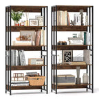 Costway 1/2 PCS 5 Tier Bookshelf 62 Tall Bookcase with Tiltable Shelves Display Storage Rack