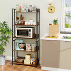 Costway 1/2 PCS 5 Tier Bookshelf 62 Tall Bookcase with Tiltable Shelves Display Storage Rack