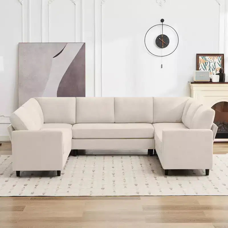 Hyleory Middle U Shaped Sofa, Large 8 Seater sofa,Breathable Soft Fabric