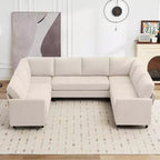 Hyleory Middle U Shaped Sofa, Large 8 Seater sofa,Breathable Soft Fabric