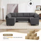 Hyleory Middle U Shaped Sofa, Large 8 Seater sofa,Breathable Soft Fabric