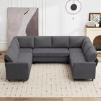 Hyleory Middle U Shaped Sofa, Large 8 Seater sofa,Breathable Soft Fabric