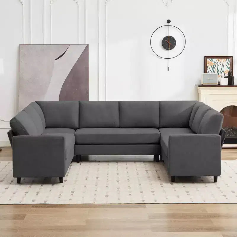 Hyleory Middle U Shaped Sofa, Large 8 Seater sofa,Breathable Soft Fabric