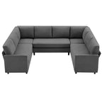 Hyleory Middle U Shaped Sofa, Large 8 Seater sofa,Breathable Soft Fabric