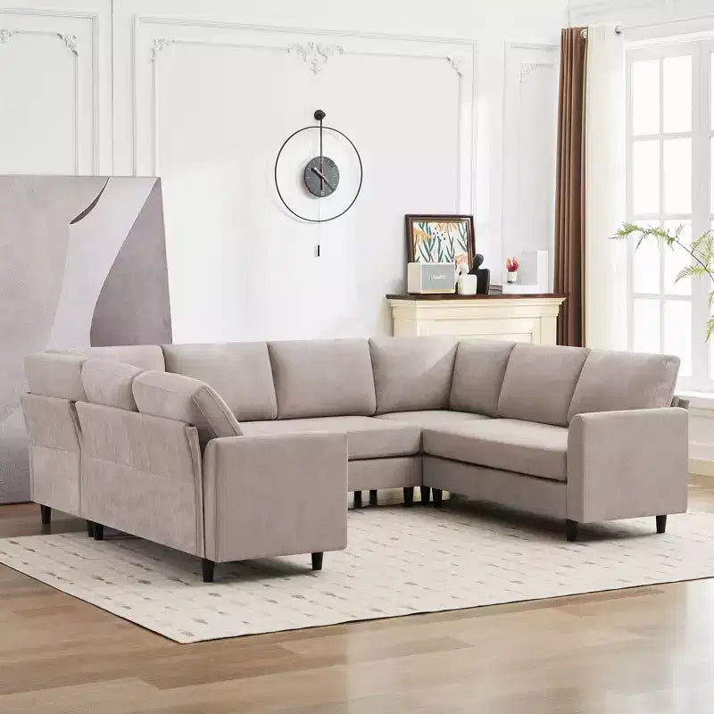 Hyleory Middle U Shaped Sofa, Large 8 Seater sofa,Breathable Soft Fabric