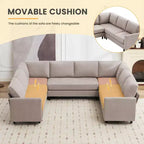 Hyleory Middle U Shaped Sofa, Large 8 Seater sofa,Breathable Soft Fabric